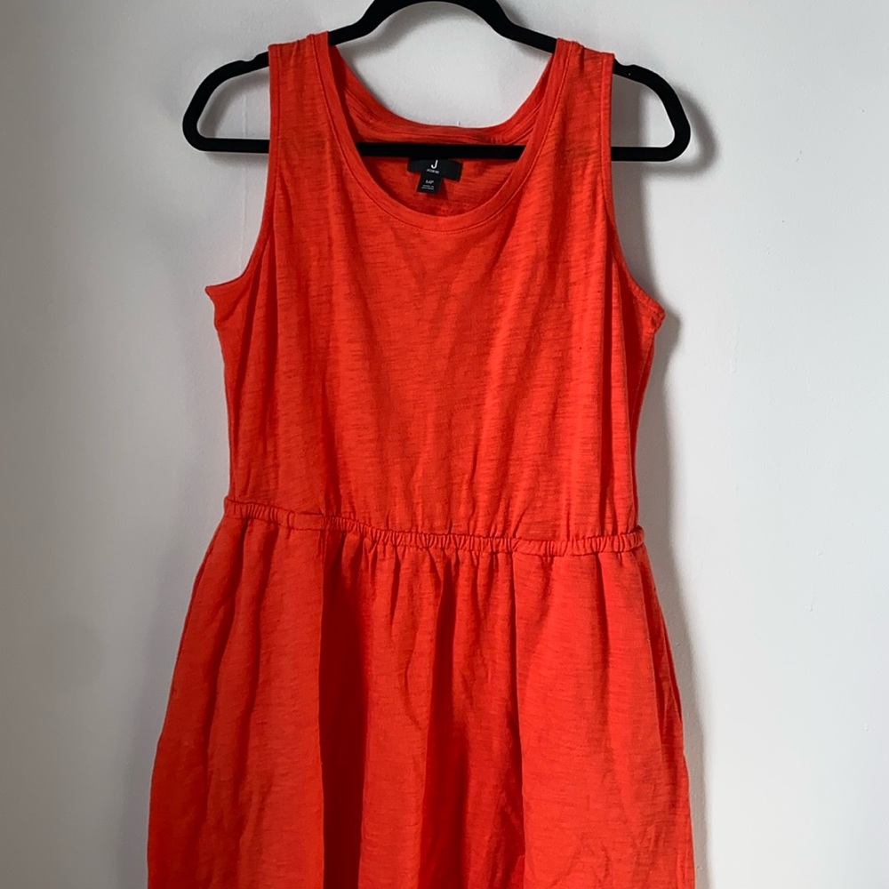 Jason Wu, women’s orange cotton sleeveless dress with eyelet accent.  Size MP